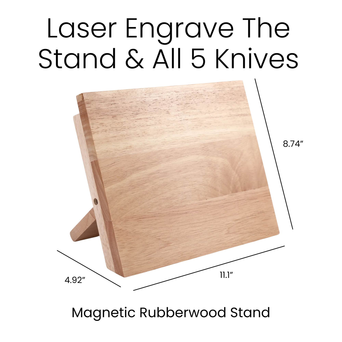 MakerFlo - Kitchen Knife Set with Magnetic Block Stand: Singles