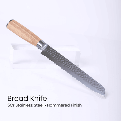 MakerFlo - Kitchen Knife Set with Magnetic Block Stand: Case of 5