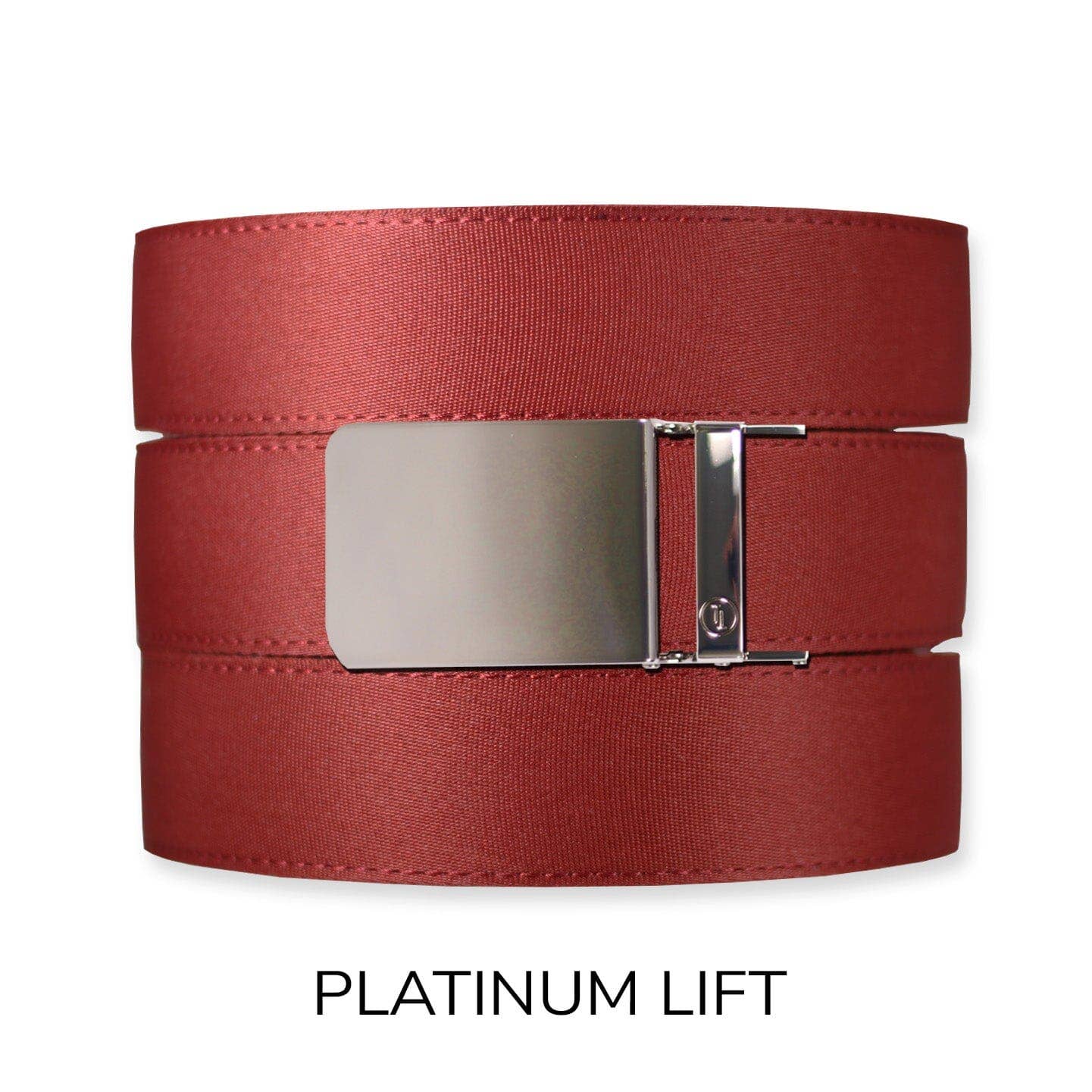 Tough Apparel - Brick Red Canvas+ Ratchet Belt & Buckle Set: Brushed Gold
