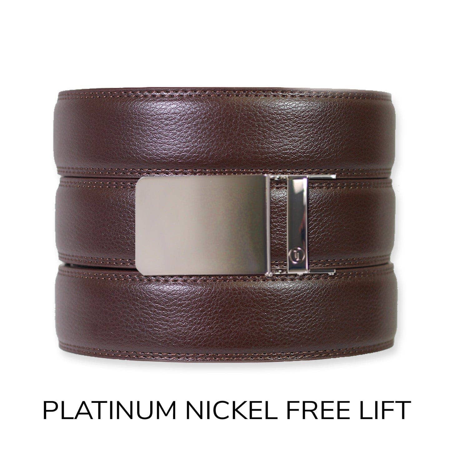 Tough Apparel - Espresso Leather Rachet Belt & Buckle Set: Iron