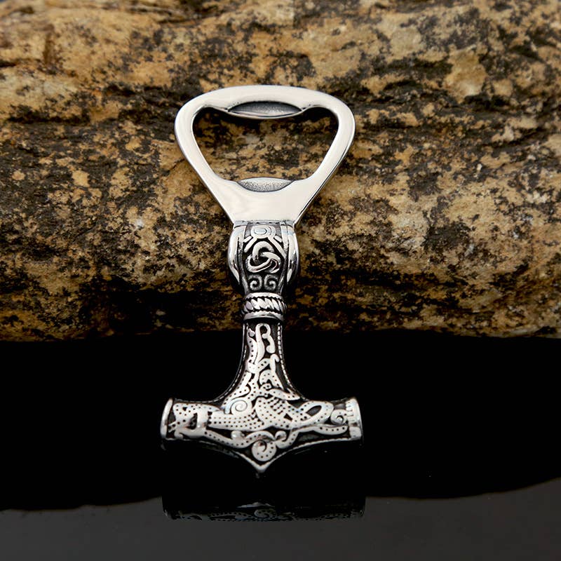 Gemcohub Gemcohub - Creative Retro Viking Thor's Hammer Beer Bottle Opener