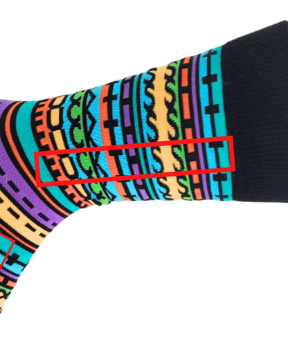 Fabdaz Fabdaz - Fuck This Shit - Sideways Secret Message - Men's Socks