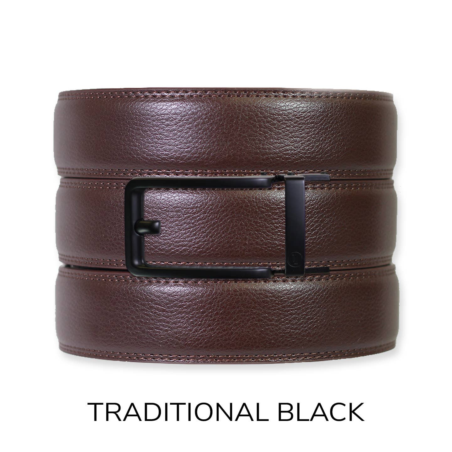 Tough Apparel - Espresso Leather Rachet Belt & Buckle Set: Iron