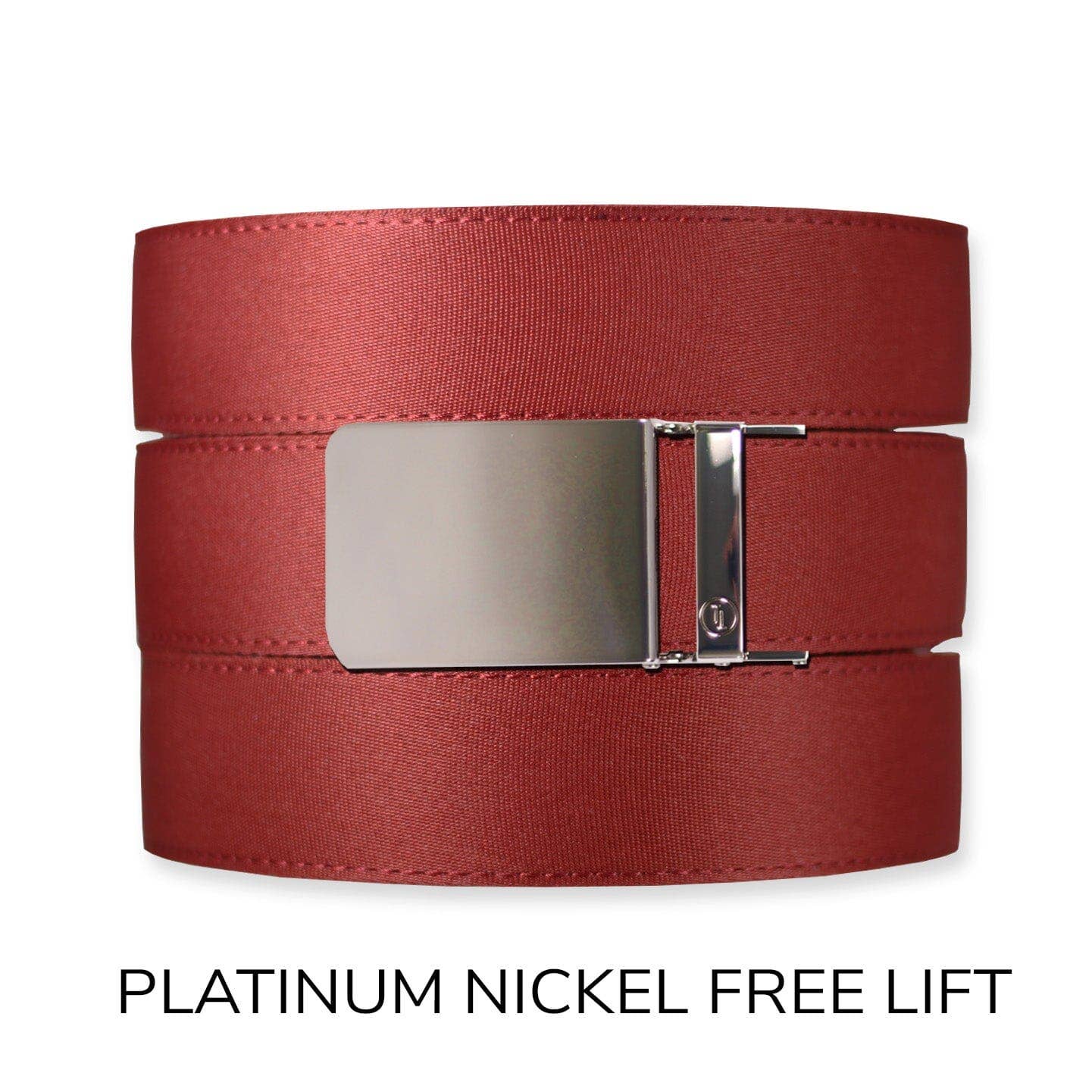 Tough Apparel - Brick Red Canvas+ Ratchet Belt & Buckle Set: American Flag - Gun Metal