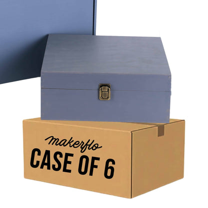 MakerFlo - Wood Memory Boxes, Large: Ebony (Black) / Singles