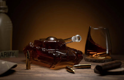The Wine Savant /  Khen Glassware - Tank Whiskey Decanter - 1000ml