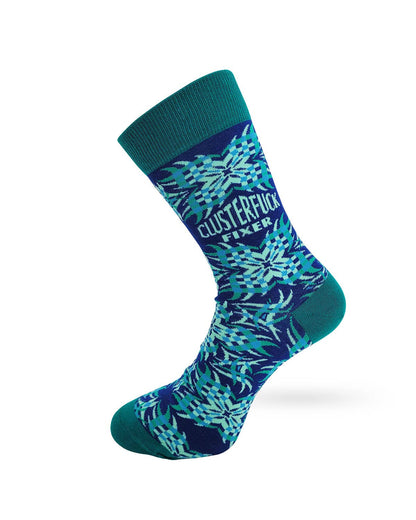 Clusterfuck Fixer Men's Novelty Crew Socks