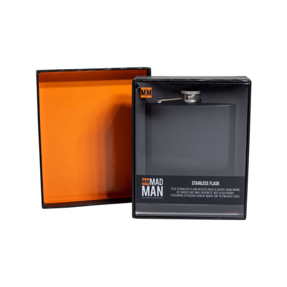 Mad Man Mad Man - Stainless Flask: Silver
