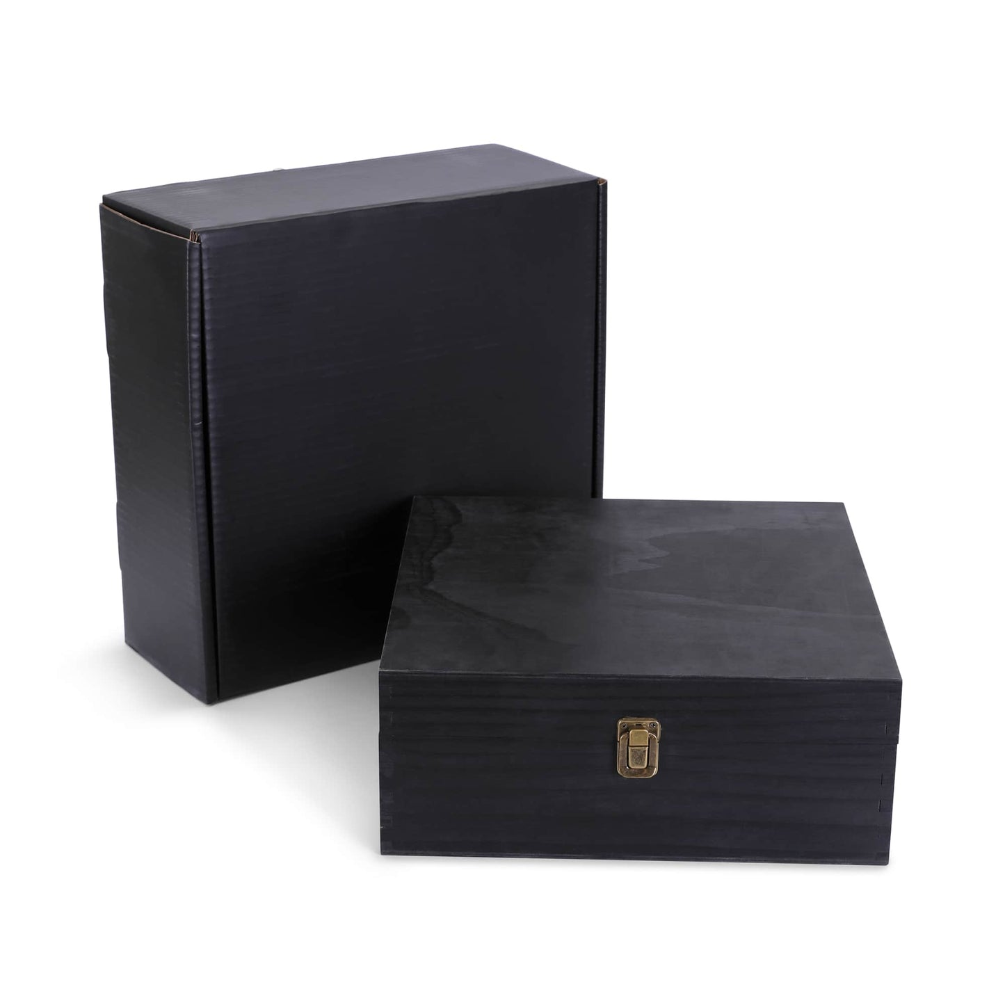 MakerFlo - Wood Memory Boxes, Large: Ebony (Black) / Singles
