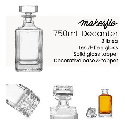 MakerFlo - 2 Glass Decanter Set: Single Set
