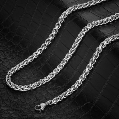 West Coast Jewelry West Coast Jewelry - Invicta Jewelry Spiga Wheat Chain Necklace (8mm) - 24": Gold