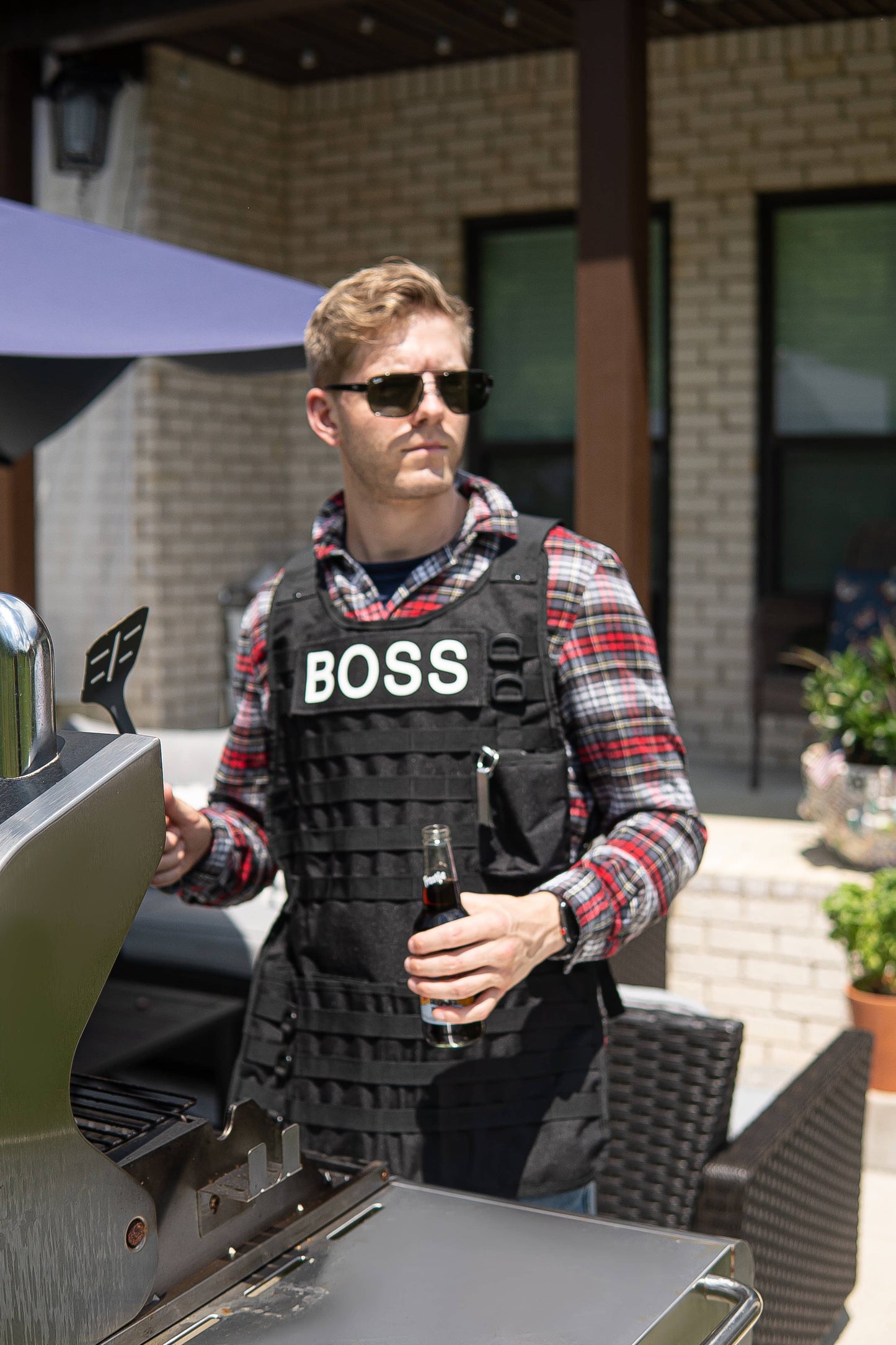 CALIBER GOURMET / CAMPCO - Tactical BBQ Apron W/ Carabiner and Bottle Opener