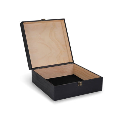 MakerFlo - Wood Memory Boxes, Large: Ebony (Black) / Singles