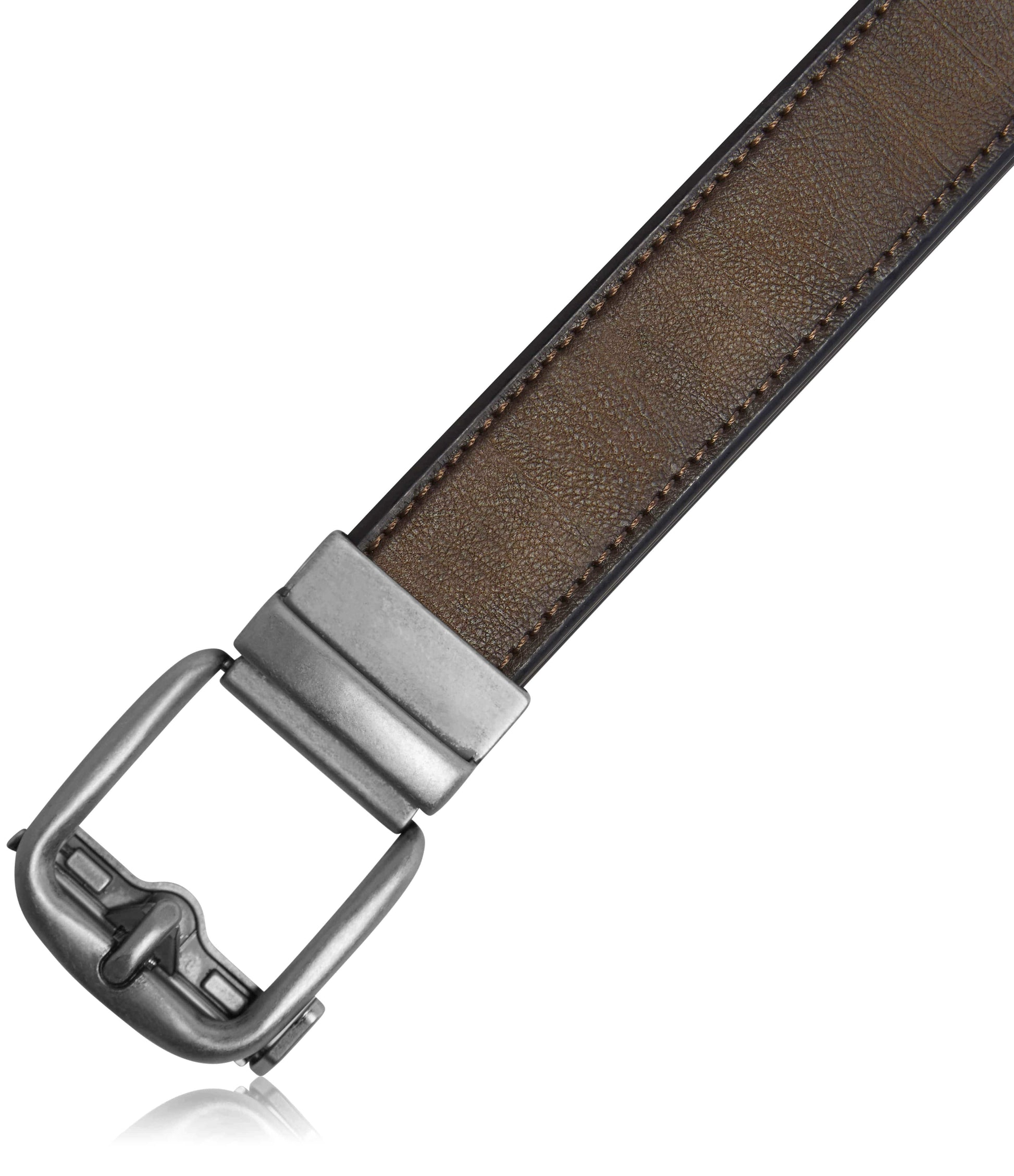Access Denied Accessories Access Denied Accessories - Bonded Leather Ratchet Belt: Cognac / 44/46