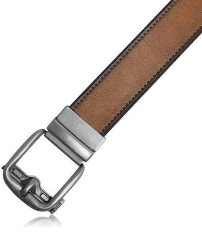 Access Denied Accessories Access Denied Accessories - Bonded Leather Ratchet Belt: Cognac / 44/46