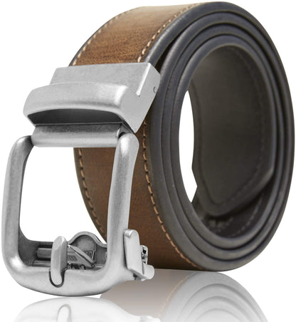 Access Denied Accessories Access Denied Accessories - Bonded Leather Ratchet Belt: Cognac / 44/46