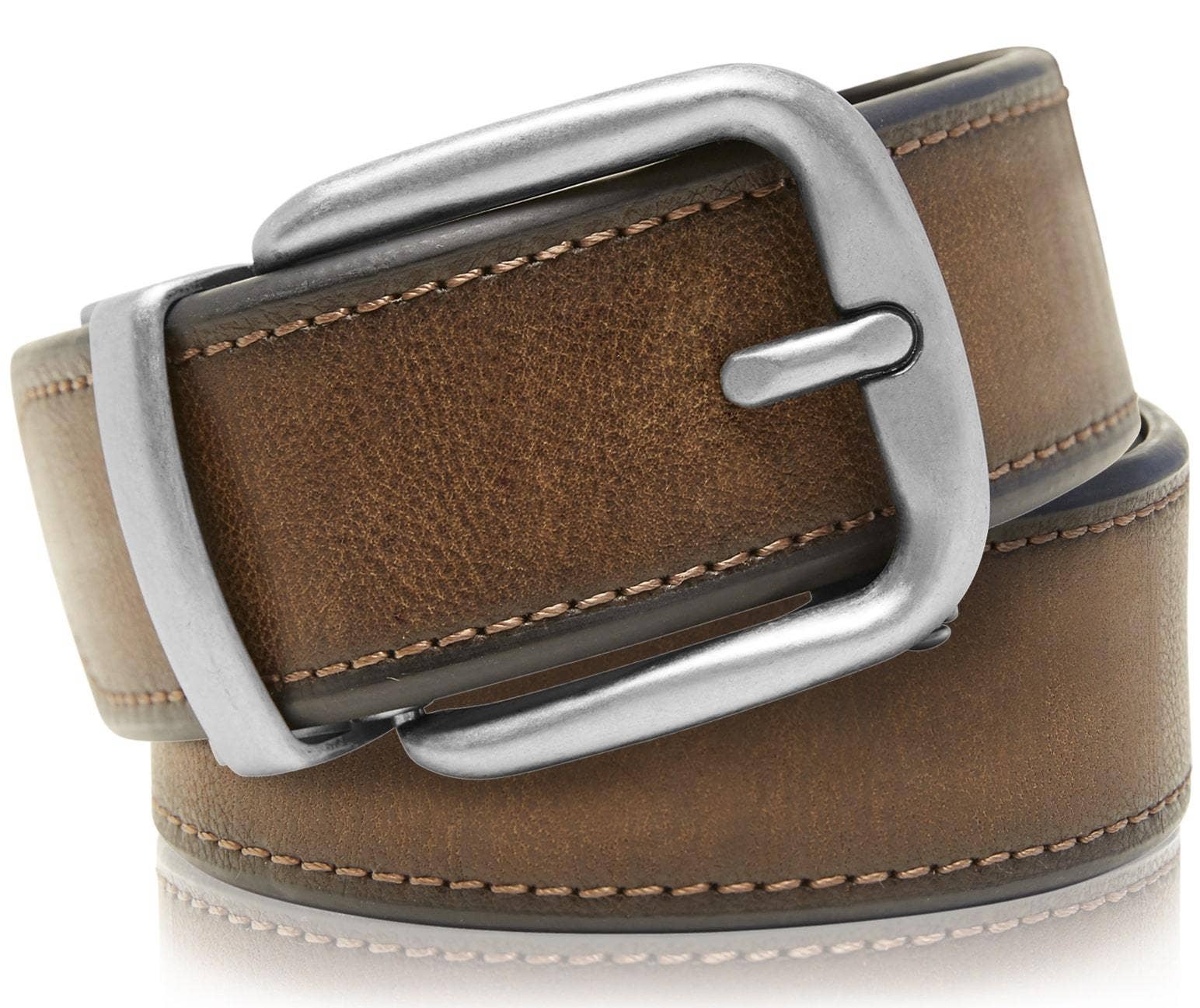 Access Denied Accessories Access Denied Accessories - Bonded Leather Ratchet Belt: Cognac / 44/46