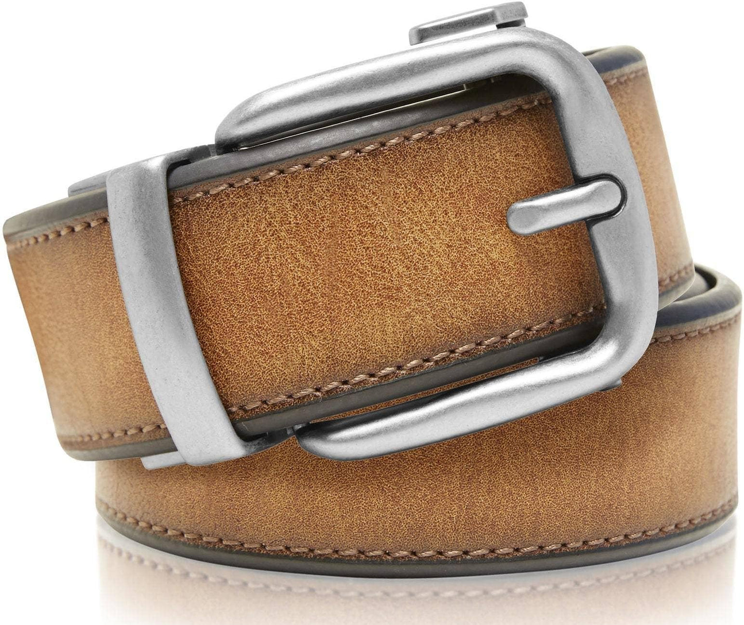 Access Denied Accessories Access Denied Accessories - Bonded Leather Ratchet Belt: Cognac / 44/46