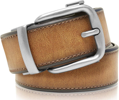 Access Denied Accessories Access Denied Accessories - Bonded Leather Ratchet Belt: Cognac / 44/46