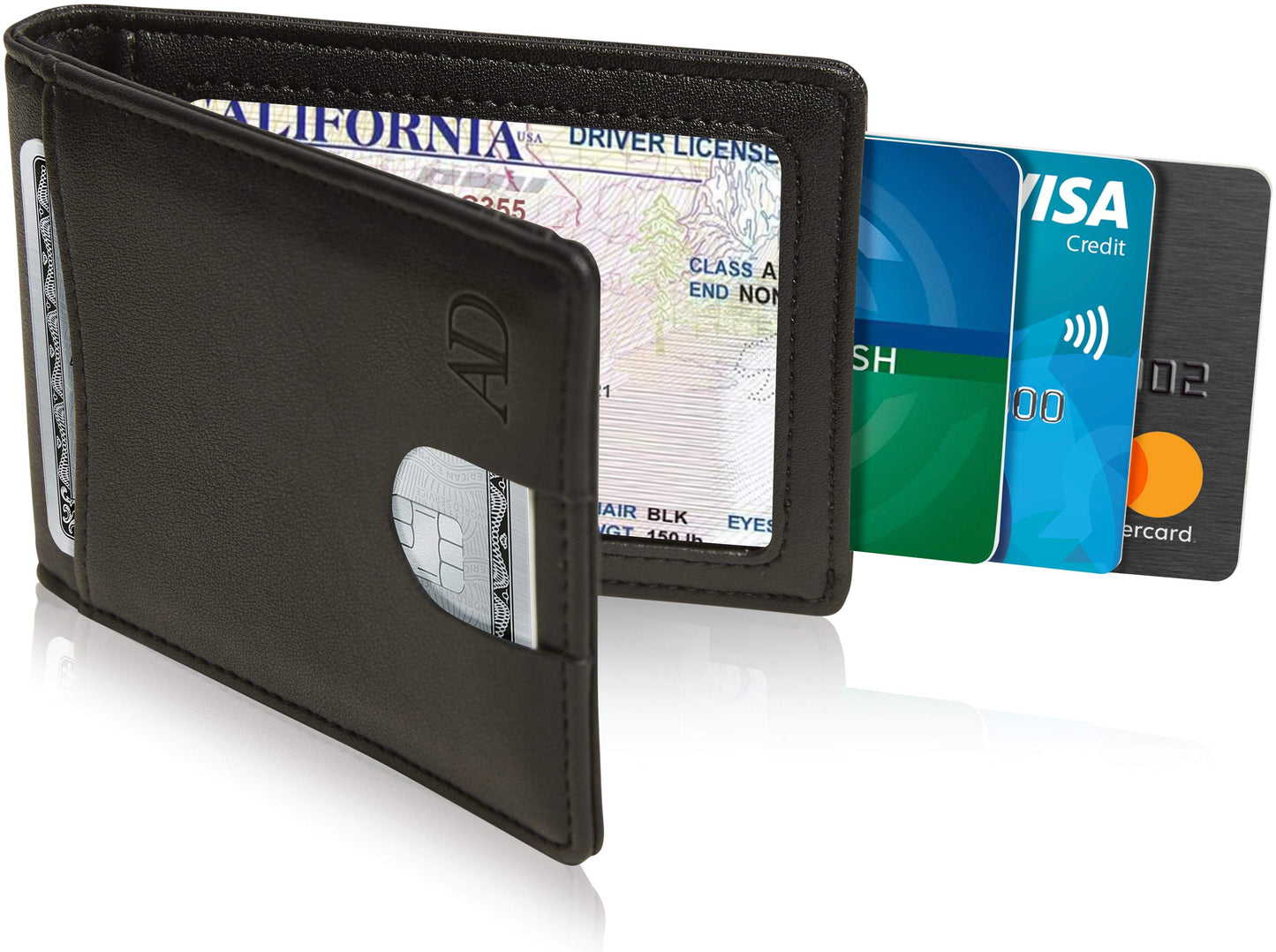 Access Denied Accessories Access Denied Accessories - Money Clip Bifold Wallet W/ Pull Strap: Black