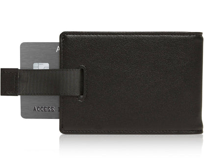 Access Denied Accessories Access Denied Accessories - Money Clip Bifold Wallet W/ Pull Strap: Black