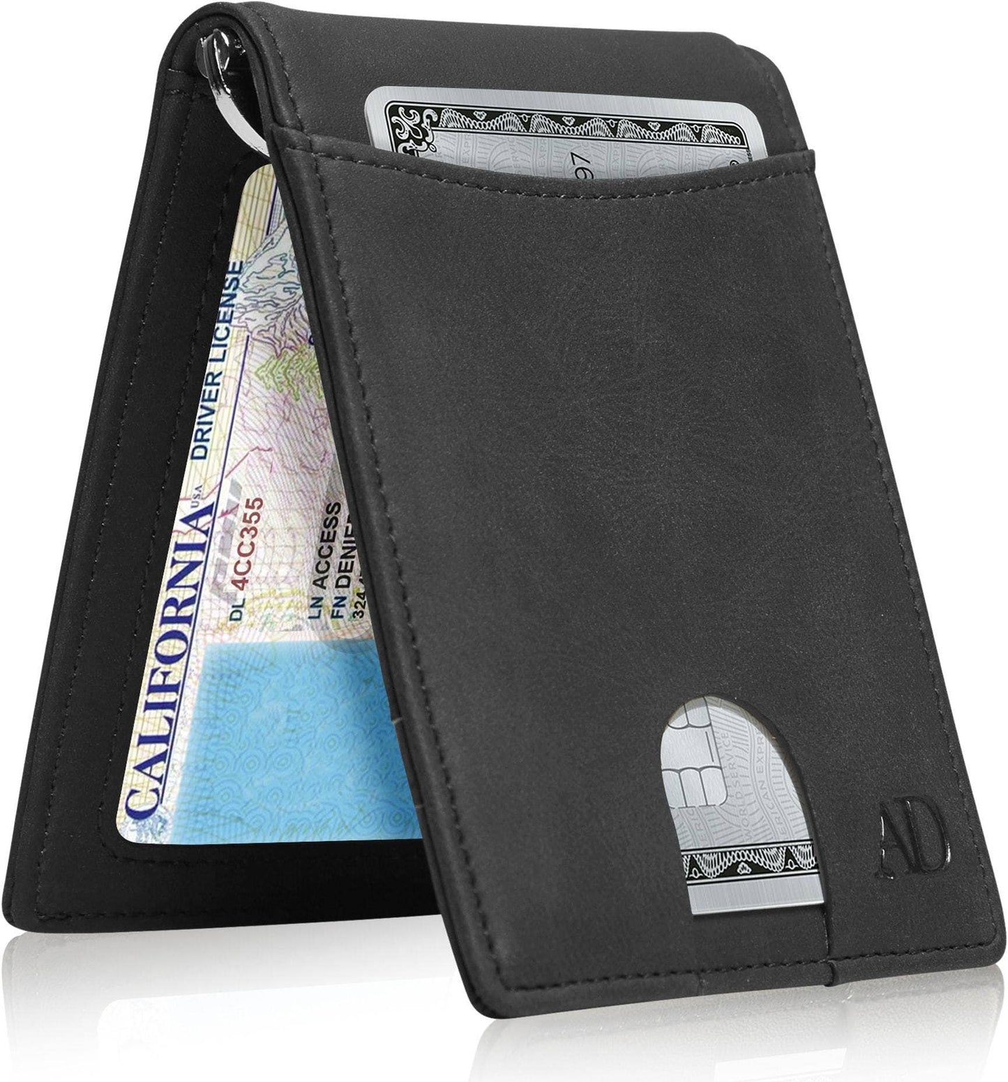 Access Denied Accessories Access Denied Accessories - Money Clip Bifold Wallet W/ Pull Strap: Black