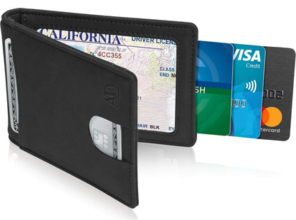 Access Denied Accessories Access Denied Accessories - Money Clip Bifold Wallet W/ Pull Strap: Black