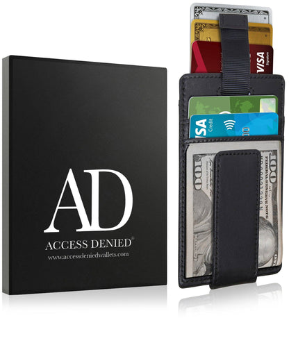 Access Denied Accessories Access Denied Accessories - Money Clip Card Holder With Pull Strap: Brown Crazyhorse