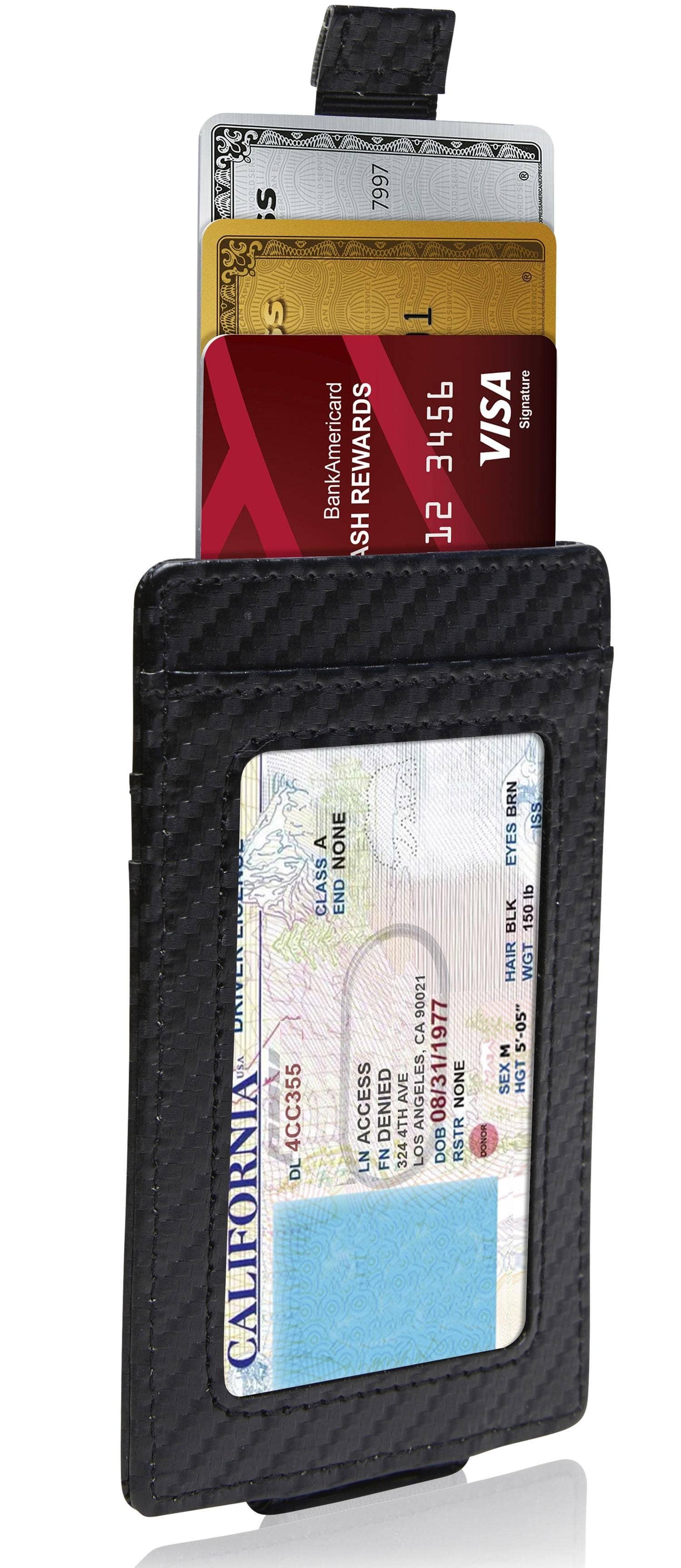 Access Denied Accessories Access Denied Accessories - Money Clip Card Holder With Pull Strap: Brown Crazyhorse