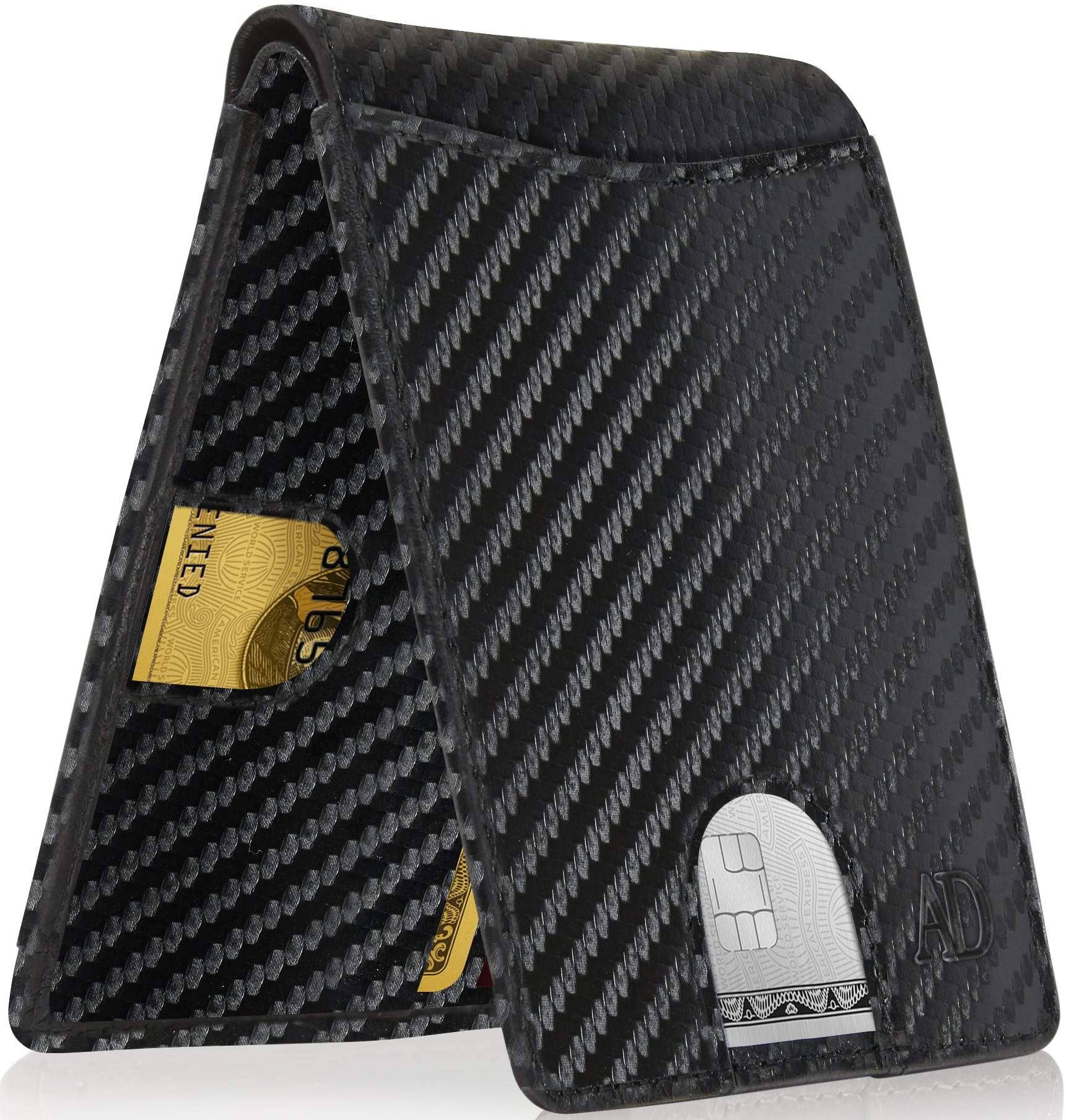 Access Denied Accessories Access Denied Accessories - Pull Strap Bifold Wallet: Black Carbonfiber