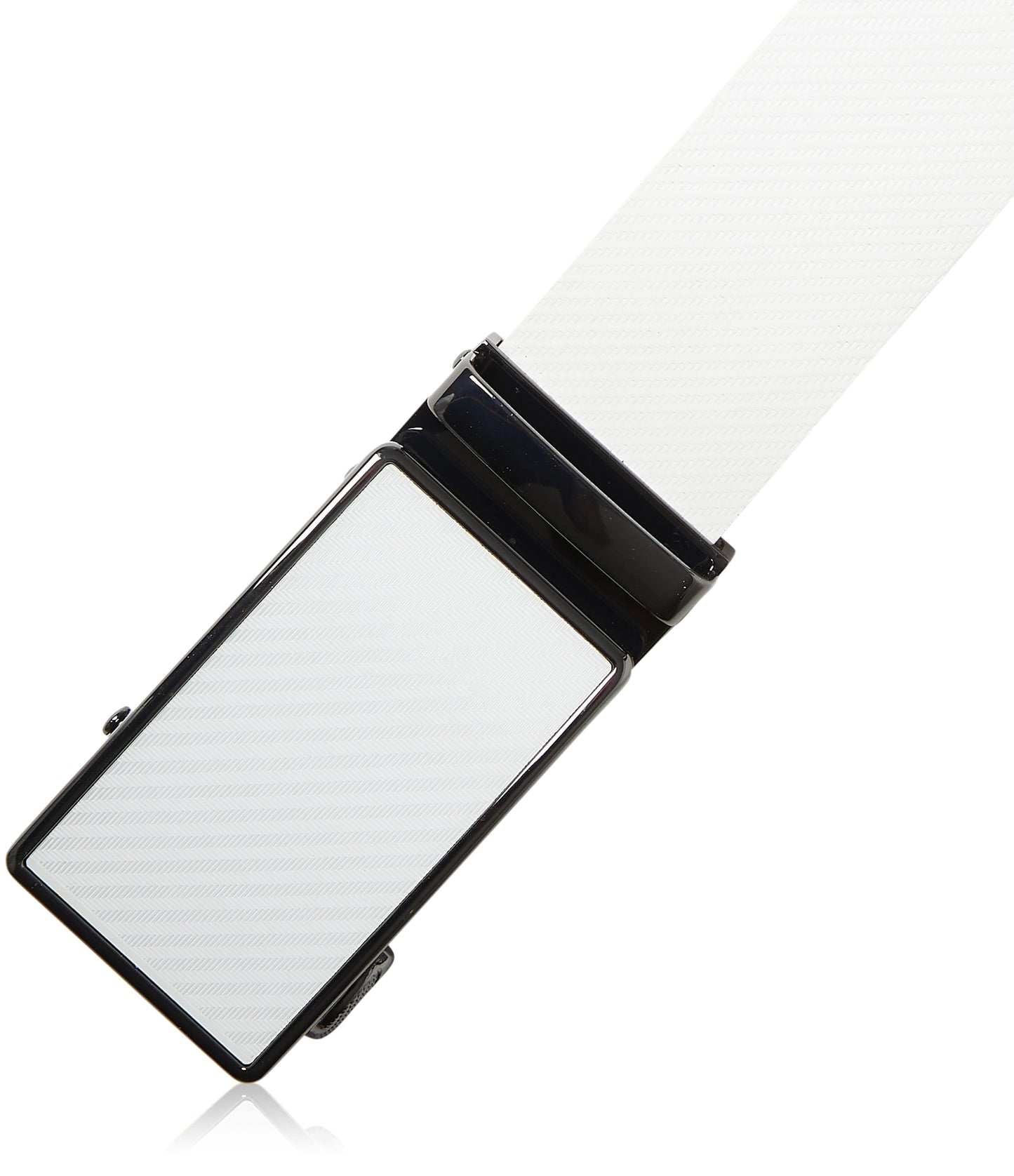 Access Denied Accessories Access Denied Accessories - Real Leather Mens Ratchet Belts For Men Adjustable Buckle : White