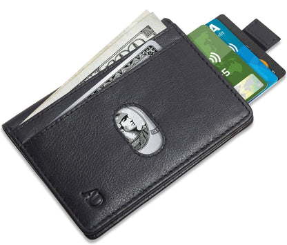 Access Denied Accessories Access Denied Accessories - Slim Bifold Wallet With Pull Strap: Black