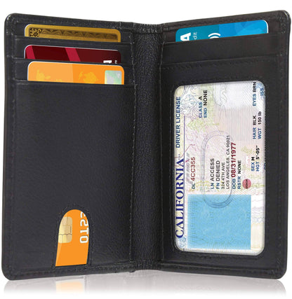 Access Denied Accessories Access Denied Accessories - Slim Bifold Wallet With Pull Strap: Black