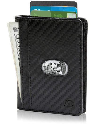 Access Denied Accessories Access Denied Accessories - Slim Bifold Wallet With Pull Strap: Black