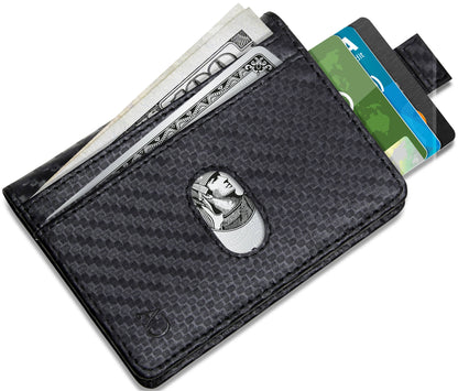 Access Denied Accessories Access Denied Accessories - Slim Bifold Wallet With Pull Strap: Black