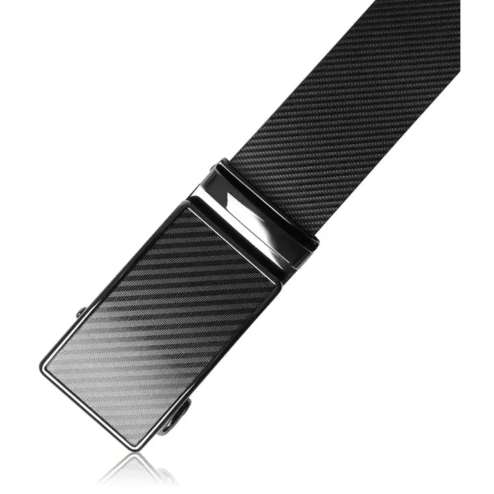 Access Denied Accessories Belts Real Leather Mens Ratchet Belt/Adjustable Buckle: Carbon Fiber