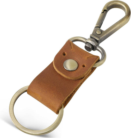American Leather Goods American Leather Goods - Genuine Leather Keychain, Small Keychain for Man and Women: Brown