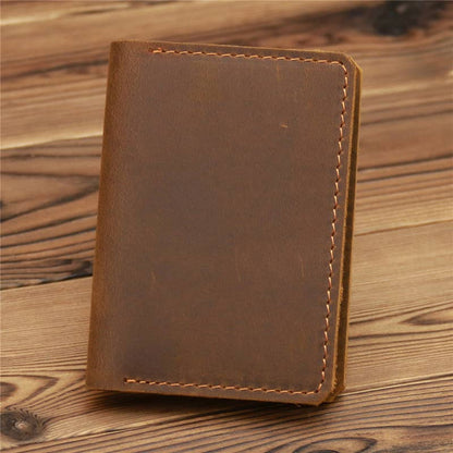 American Leather Goods American Leather Goods - Genuine Leather Wallet, Handmade Wallet with ID Window: Brown