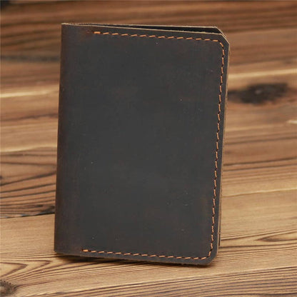American Leather Goods American Leather Goods - Genuine Leather Wallet, Handmade Wallet with ID Window: Brown