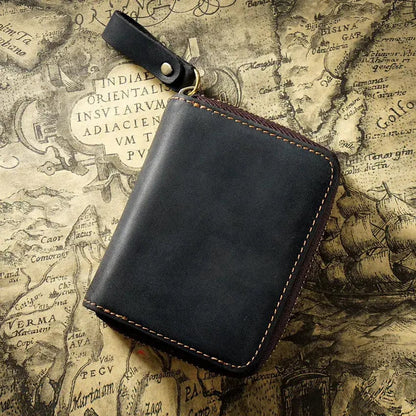 American Leather Goods Leather Wallet Credit Card Holder - Genuine Leather Wallet: Dark Brown