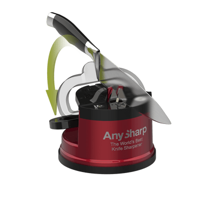 AnySharp Knife Sharpeners AnySharp - AnySharp Pro - Metallic Red Knife Sharpener: Red