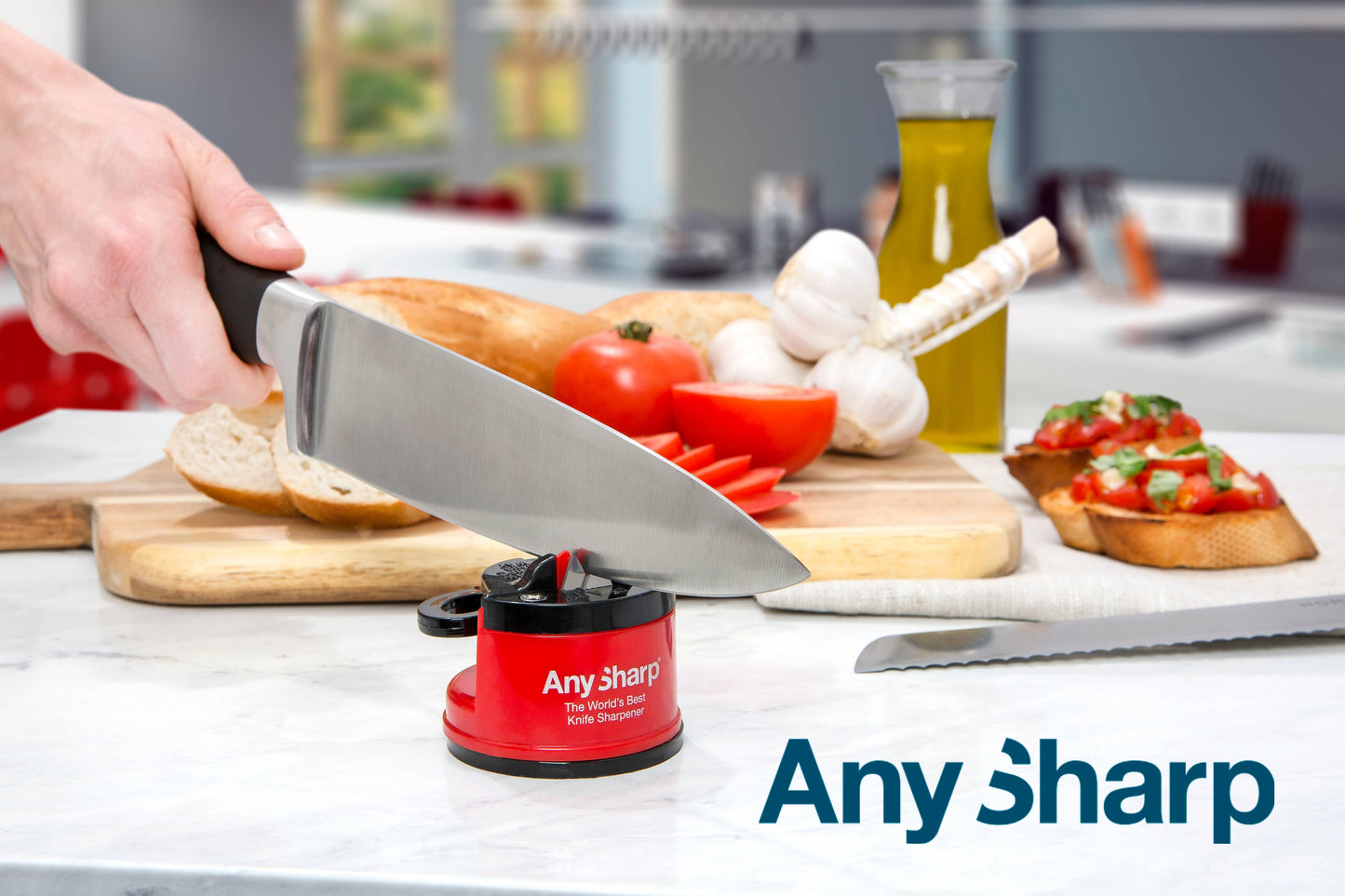 AnySharp Knife Sharpeners AnySharp Edition - Red Knife Sharpener: Red