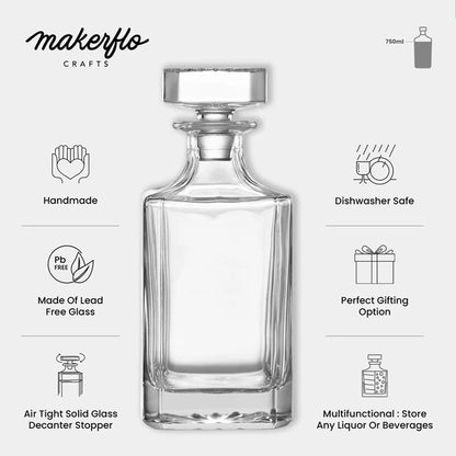 MakerFlo - 2 Glass Decanter Set: Single Set