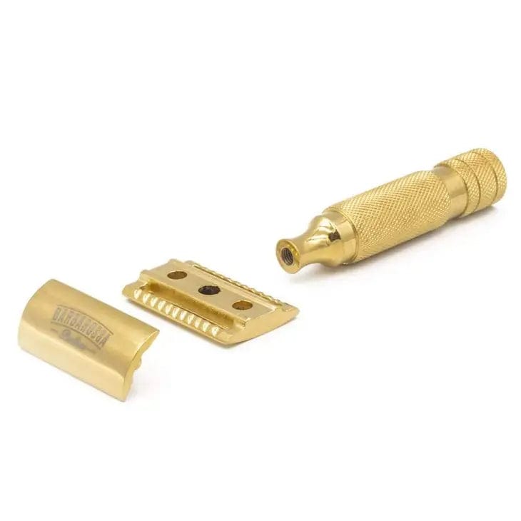 Barbarossa Brothers The Ottoman: 3 Piece Double Edge Razor - 24k Gold