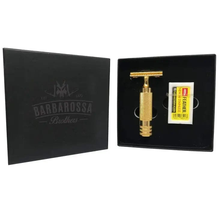 Barbarossa Brothers The Ottoman: 3 Piece Double Edge Razor - 24k Gold