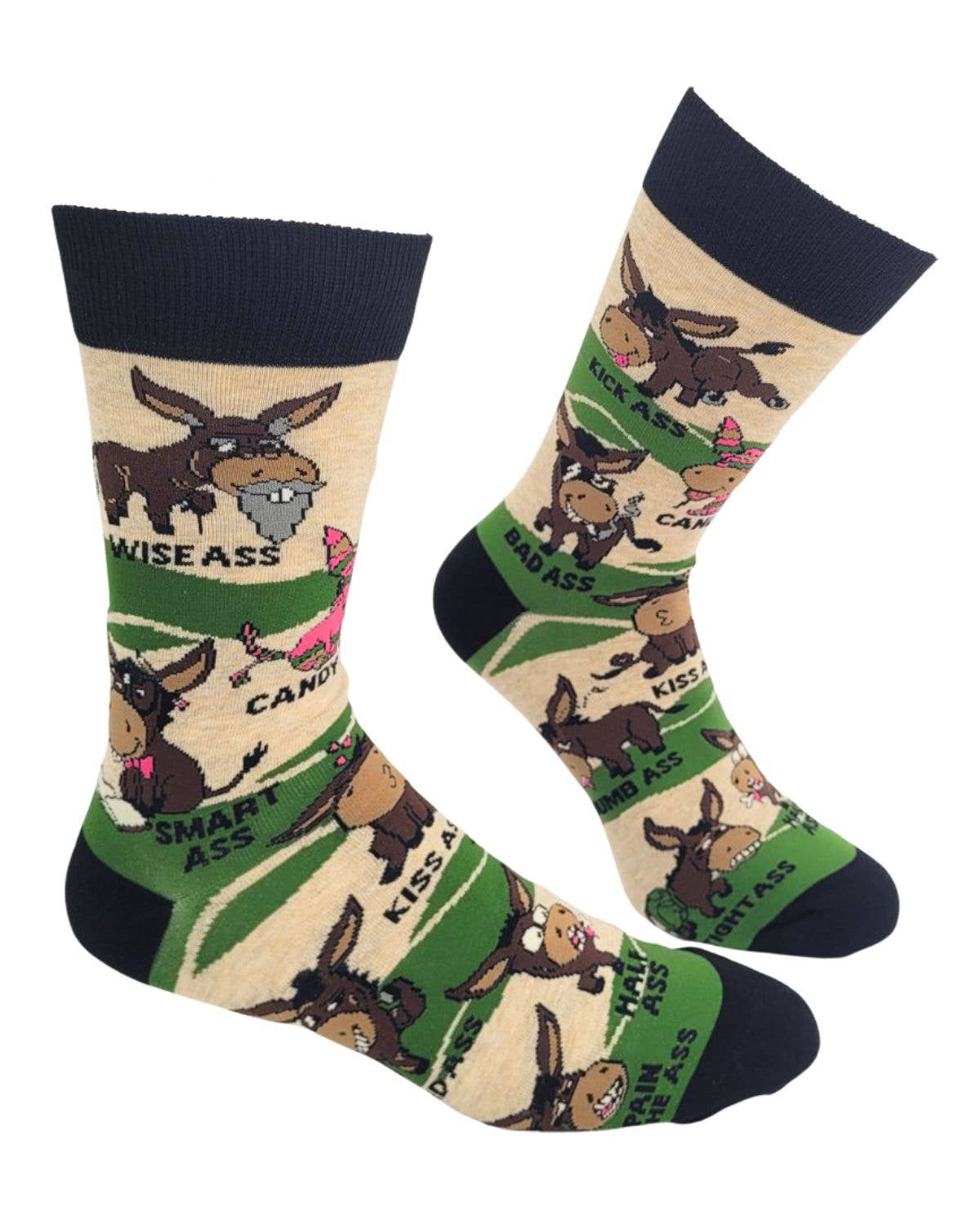 Asses - Smart, Dumb, Kick, Bad, Etc. - Men's Novelty Socks