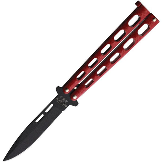 Bear and Son Butterfly Knife Red Butterfly Knife - Bear and Son