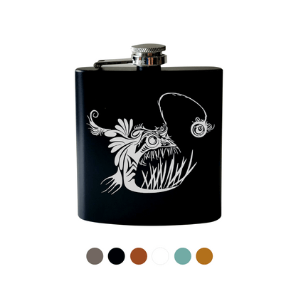 Beckman Design Beckman Design - Flask- Angler Fish: Leather / Gray