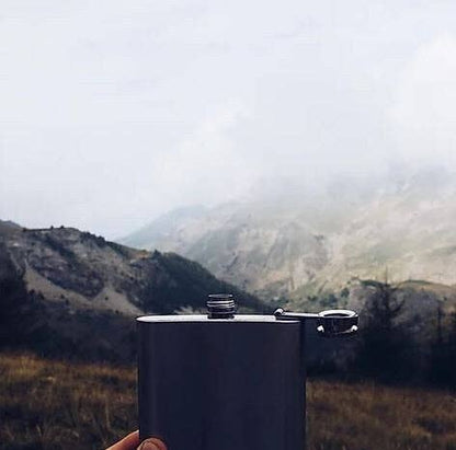 Beckman Design Beckman Design - Flask- Bigfoot In Forest: Leather / Gray