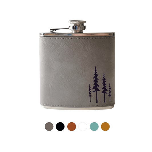 Beckman Design Beckman Design - Flask- Pine Trees: Powdercoated / White